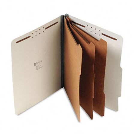 Coolcrafts Pressboard Classification Folder- Gray - Letter Size - 8 Sections - 10/Box CO3640301